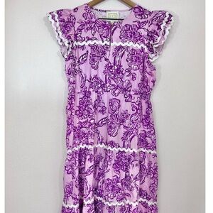 Sail to Sable Floral Smocked MIDI Dress